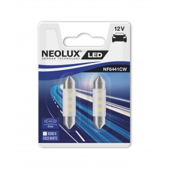 Neolux C10W 41mm Hideg Fehér 6000K 2DB/CSOMAG Neolux C10W 41mm Hideg Fehér 6000K 2DB/CSOMAG