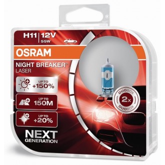Osram H11 Night Breaker Laser Gen2 +150% 2db/Csomag.